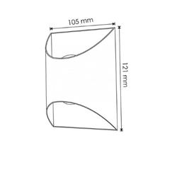 Aplique Pared LED NEGRO/DORADO 6W - Imagen 2