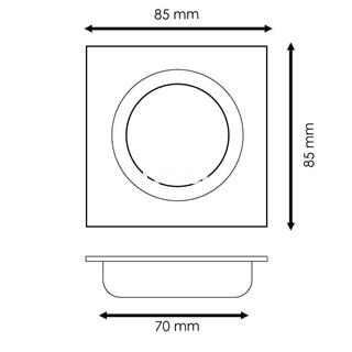 Aro basculante cuadrado Níquel - Imagen 2