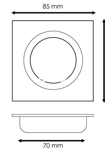 Aro basculante cuadrado Níquel - Imagen 2