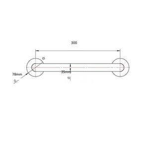 Asa Recta Inox 30cm Blanca - Imagen 2