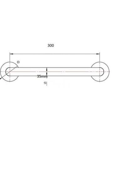 Asa Recta Inox 30cm Cromada - Imagen 2