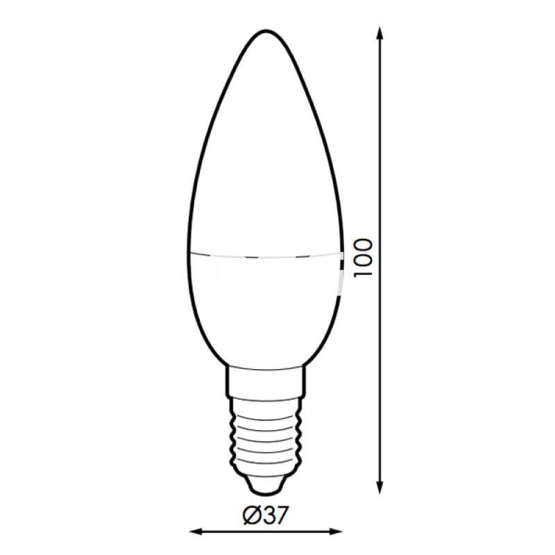 Bombilla LED E14 C37 6W - Imagen 2