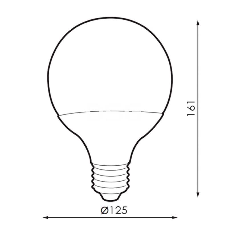 Bombilla LED E27 G125 20W 45K - Imagen 2