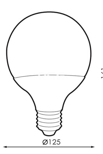 Bombilla LED E27 G125 20W 45K - Imagen 2