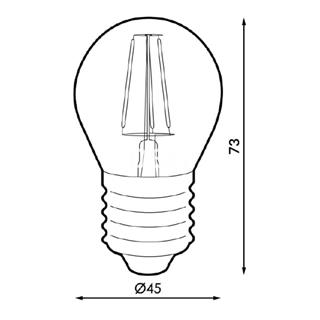 Bombilla LED FILAMENTO E27 G45 4W - Imagen 2