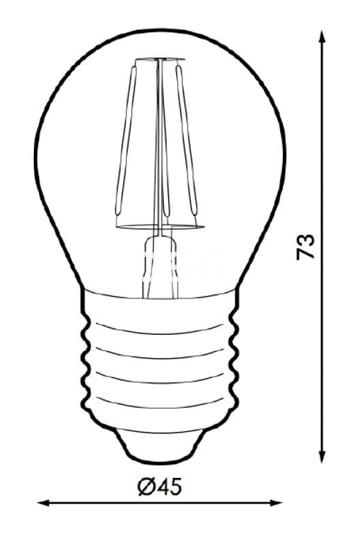 Bombilla LED FILAMENTO E27 G45 4W - Imagen 2