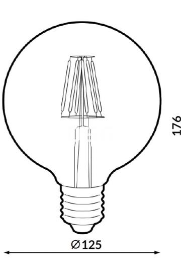 Bombilla LED FILAMENTO G125 6W - Imagen 2