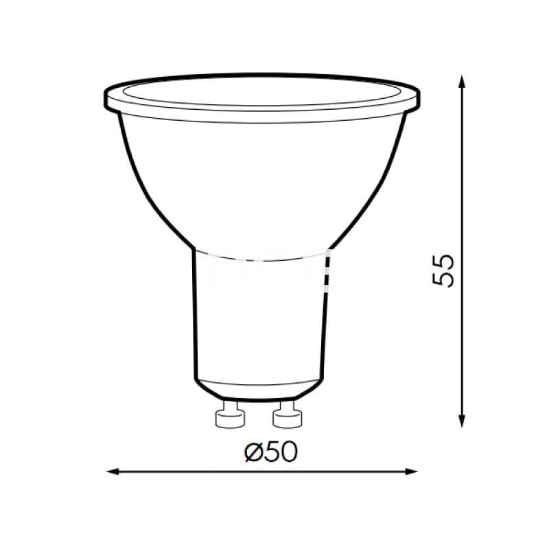 Bombilla LED GU10 SMD PLUS 38º 7W 6K - Imagen 2