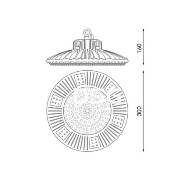 Campana LED 100W 6000K - Imagen 2