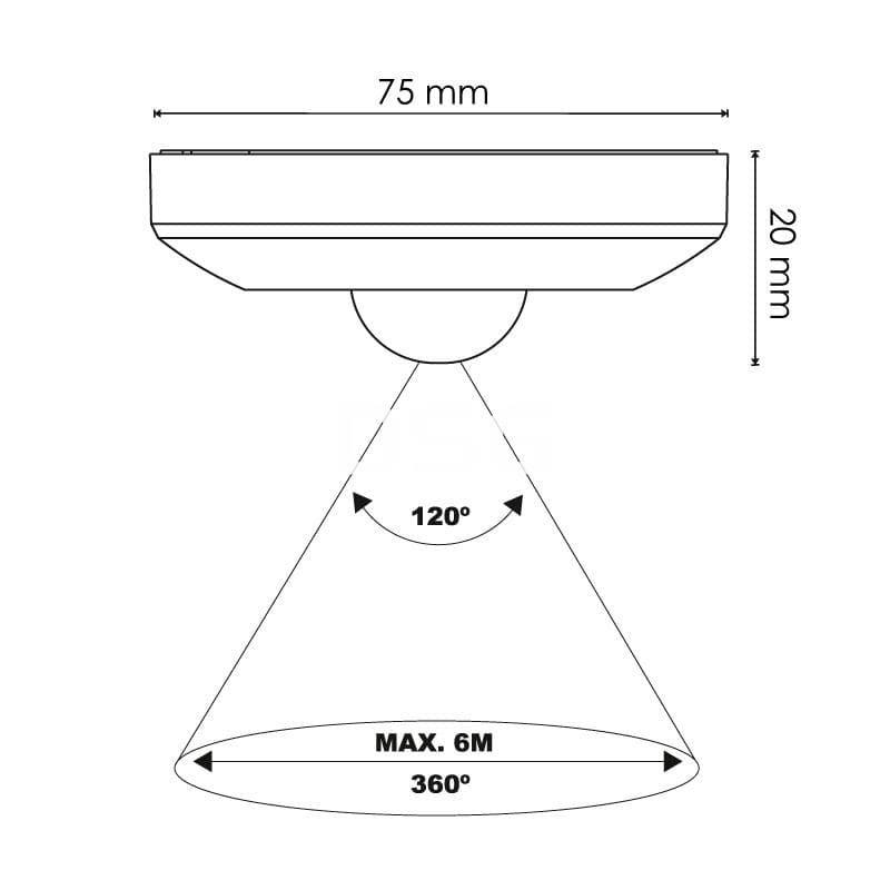 Detector de movimiento infrarrojo 360º SUP - Imagen 4