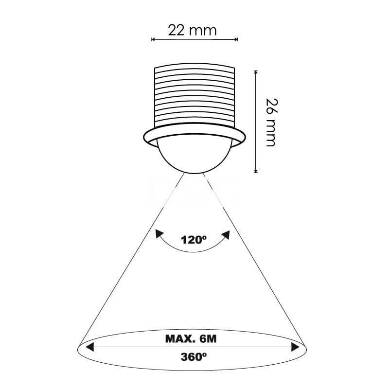 Detector de movimiento Mini PIR 360º - Imagen 4