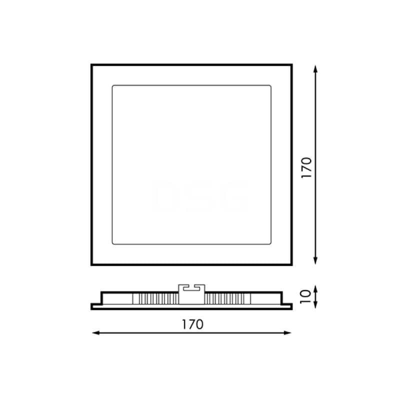 Downlight cuadrado Blanco 12W - Imagen 3