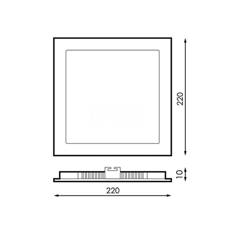 Downlight cuadrado Blanco 20W - Imagen 4