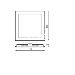 Downlight Cuadrado Niquel 12W CCT - Imagen 2