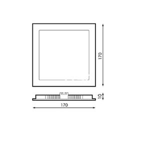 Downlight Cuadrado Niquel 12W CCT - Imagen 2