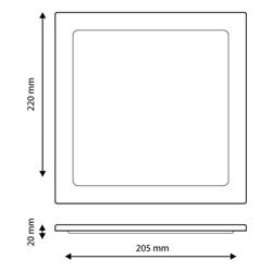 Downlight cuadrado Níquel 18W - Imagen 1