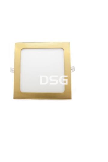 Downlight Cuadrado Slim Dorado 18W - Imagen 1