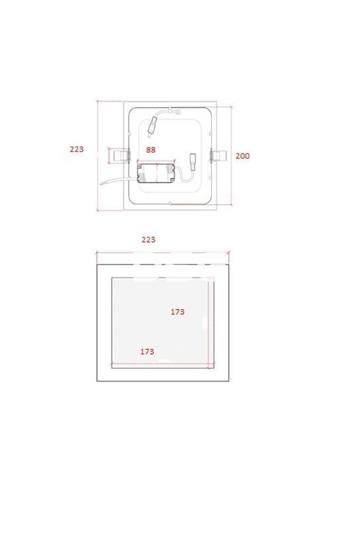 Downlight Cuadrado Slim Dorado 18W - Imagen 2