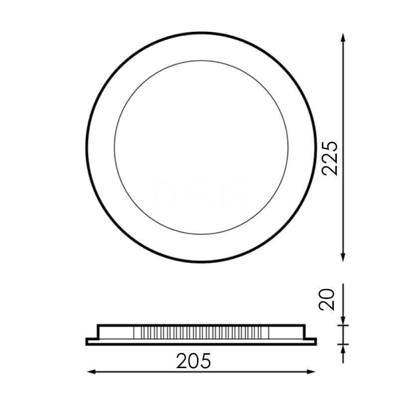 Downlight redondo Níquel 20W - Imagen 2