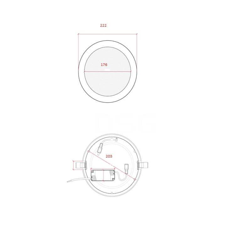 Downlight redondo Slim Dorado18W - Imagen 2