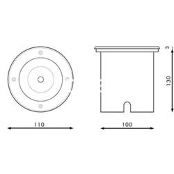Foco Empotrable Para Suelo Circular - Imagen 2
