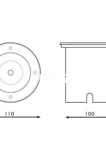 Foco Empotrable Para Suelo Circular - Imagen 2