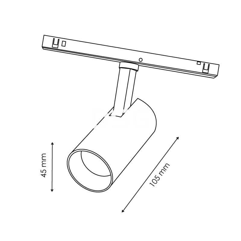 Foco LED Magnético Negro 10W - Imagen 3