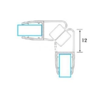 Goma Imán Vértice 90º Negra 2200mm 8mm - Imagen 2