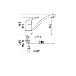Monomando Cocina Eco Cromo - Imagen 2