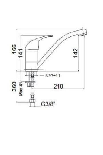 Monomando Cocina Eco Cromo - Imagen 2