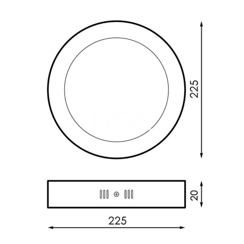 Plafón Circular Niquel 20W - Imagen 2