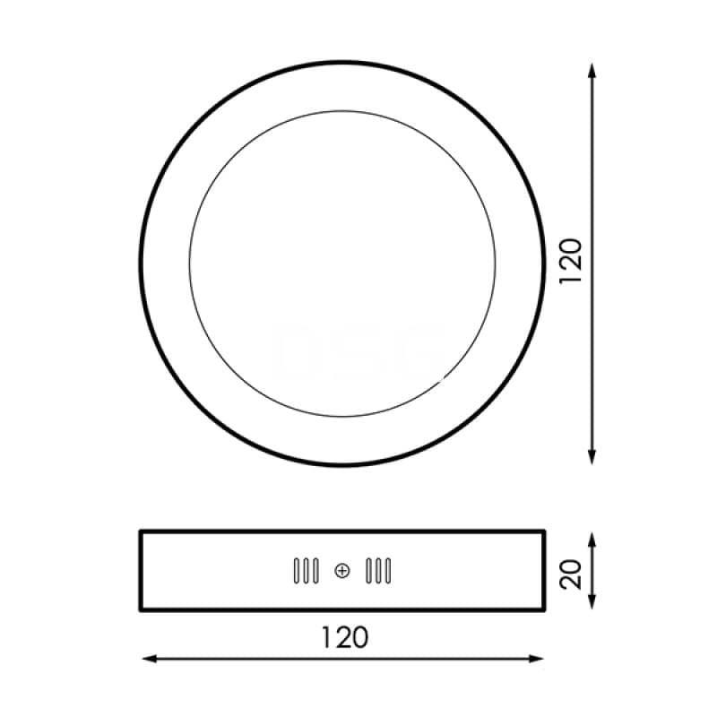 Plafón Circular Niquel 6W - Imagen 2