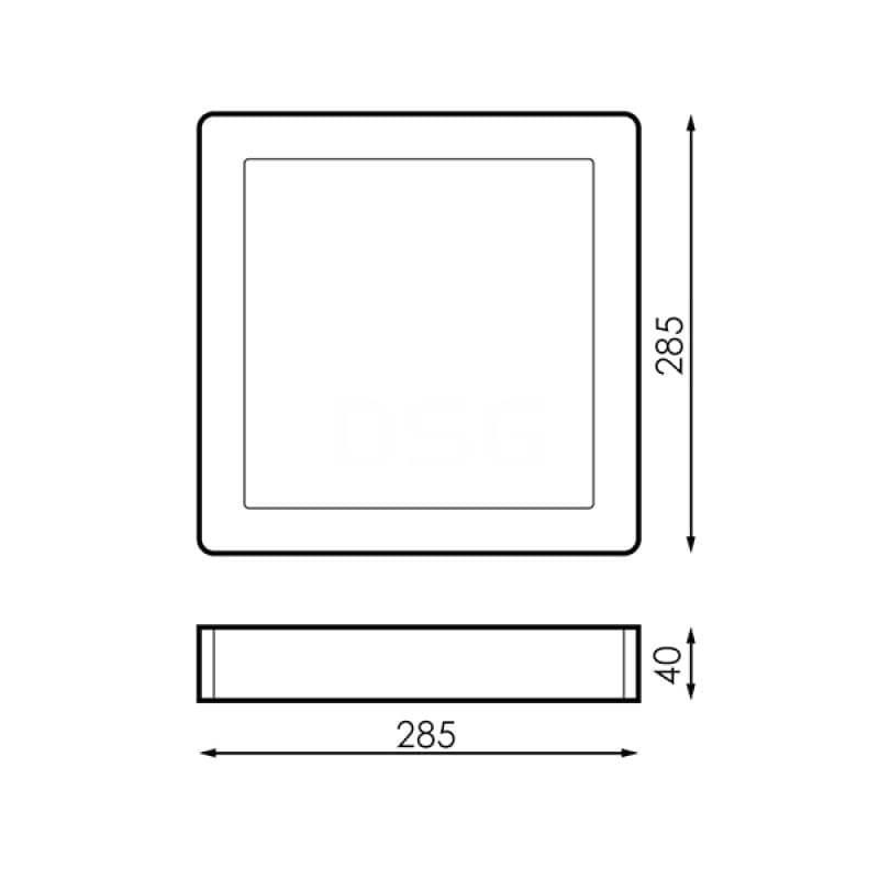 Plafón Cuadrado Blanco 20W - Imagen 2