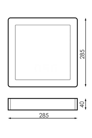 Plafón Cuadrado Blanco 25 W - Imagen 2