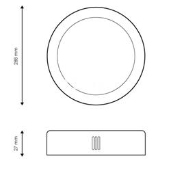Plafón Redondo Blanco 25 W - Imagen 2