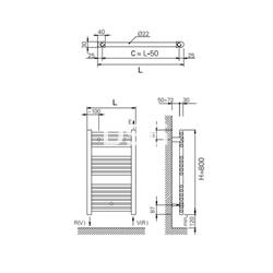 RADIADOR ELECTRICO ZETA T NEGRO 800X500 - Imagen 2