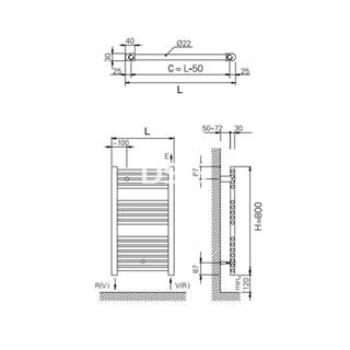 RADIADOR ELECTRICO ZETA T NEGRO 800X500 - Imagen 2