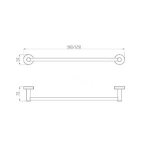 Toallero Luna 450 mm - Imagen 2